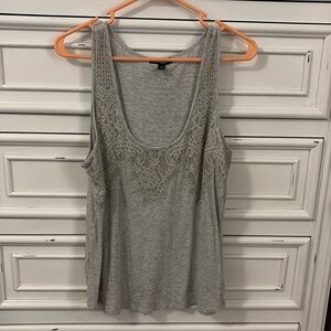 Gray lace tank top